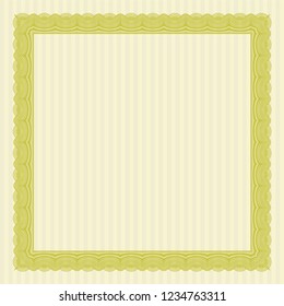 Yellow Certificate of achievement. With complex background. Detailed. Beauty design. 