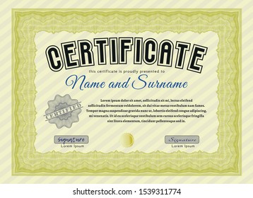 Kids Cooking Courses Certificate Design Template Stock Vector (Royalty ...