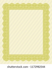 Yellow Certificate template. With complex linear background. Perfect design. Customizable, Easy to edit and change colors. 