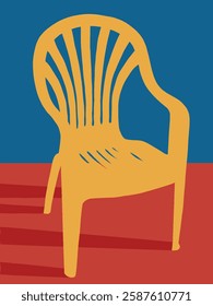 Yellow chair background vector illustration 