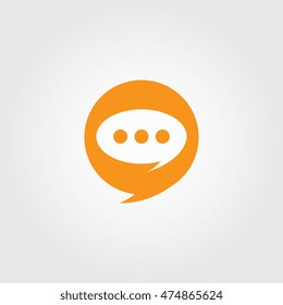 Yellow chat bubble icon