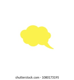 yellow chat speech bubble icon. Vector.  flat symbol. Tint, hint. 