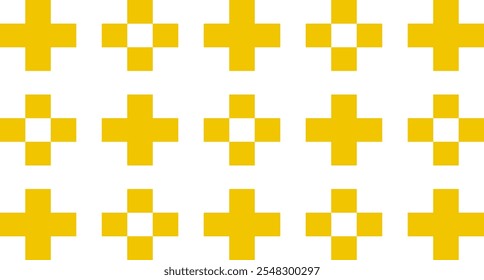 Amarelo Checkerboard Fundo Vetor Abstrato Padrão sem emenda Padrão de grade popular Imprimir Japonês