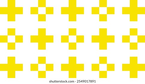 Amarelo Checkerboard Fundo Vetor Abstrato Padrão sem emenda Padrão de grade popular Imprimir Japonês