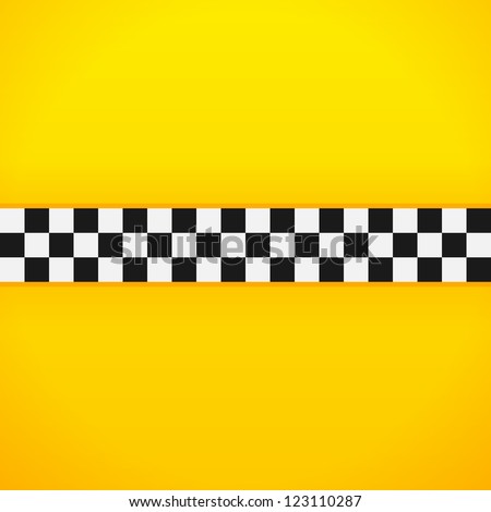 Yellow Checkerboard Pattern - Taxi black and white checks for New York cab