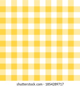 yellow checkered tablecloths seamless pattern background.