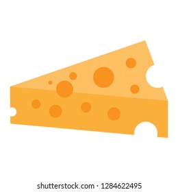 yellow cheddar cheese vector on white background