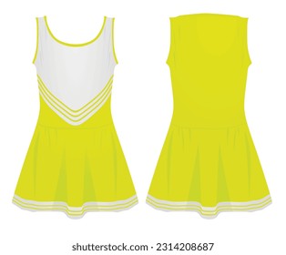 Yellow cheerleaders dress. vector illustration