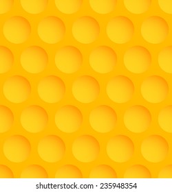 Yellow cheese circle abstract seamless pattern background. Vector illustration
