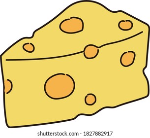 refrigerio de color de queso amarillo