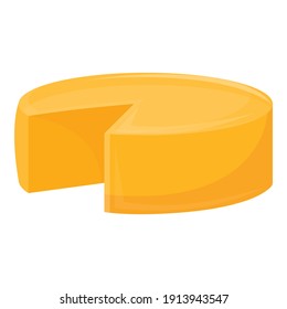 Yellow cheese icon. Cartoon of yellow cheese vector icon for web design isolated on white background
