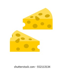 Yellow Cheese icon isolated on background.