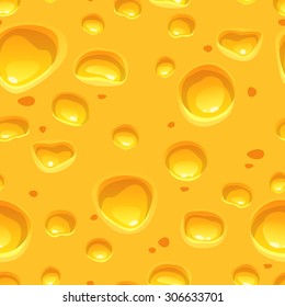 Yellow cheese seamless pattern, vector endless food texture