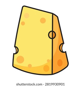 Yellow cheese triangle block