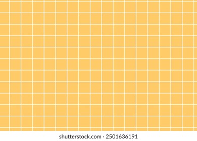 Fondo amarillo a cuadros sin fisuras. Fondo de rejilla con líneas naranjas y marrones. Colores otoñales.