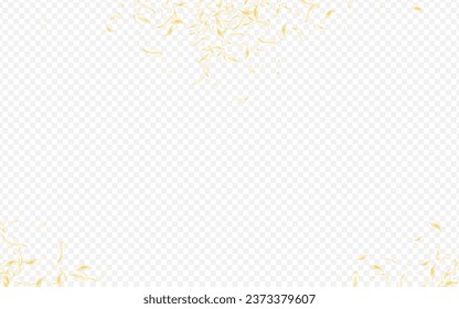 Yellow Cherry Blur Vector Transparent Background. White Falling Lotus Wallpaper. Gold Peach Summer Cover. Delicate Flower Fall Backdrop. Spring Sakura Texture.