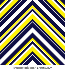 Yellow Chevron diagonal striped seamless pattern background suitable for fashion textiles, graphics