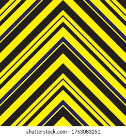 Yellow Chevron diagonal striped seamless pattern background suitable for fashion textiles, graphics