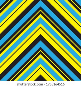 Yellow Chevron diagonal striped seamless pattern background suitable for fashion textiles, graphics