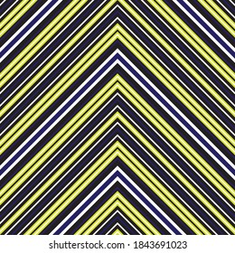 Yellow Chevron diagonal striped seamless pattern background suitable for fashion textiles, graphics