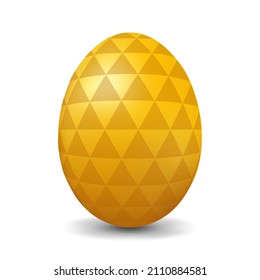 Yellow chicken egg for easter Realistic and volumetric egg