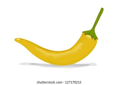yellow chili, isolated