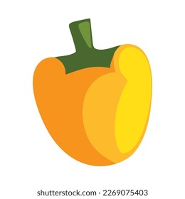yellow chili pepper icon isolated