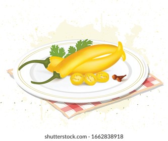 Vektorillustration mit Korianderblättern