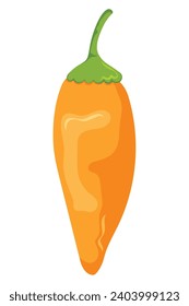 yellow chilli pepper vector isolated