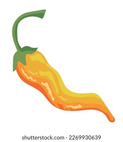 yellow chilli pepper vegetable icon