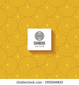 Gelbes chinesisches Muster, orientalischer Hintergrund.