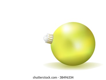 Yellow christmas ball