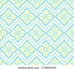 Yellow Christmas fair isle pattern background for fashion textiles, knitwear and graphics