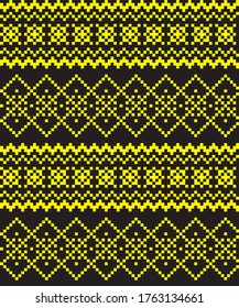 Fondo del patrón de la feria navideña amarilla para textiles de moda, prendas de vestir y gráficos