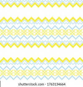 Yellow Christmas fair isle pattern background for fashion textiles, knitwear and graphics