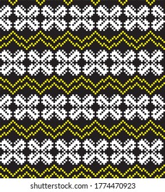 Fondo del patrón de la feria navideña amarilla para textiles de moda, prendas de vestir y gráficos