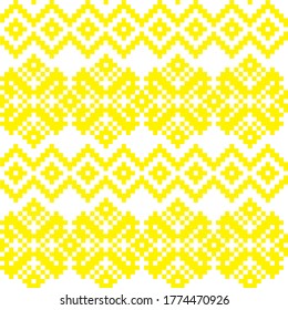 Yellow Christmas fair isle pattern background for fashion textiles, knitwear and graphics