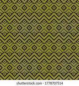 Yellow Christmas fair isle pattern background for fashion textiles, knitwear and graphics