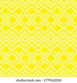 Yellow Christmas fair isle pattern background for fashion textiles, knitwear and graphics