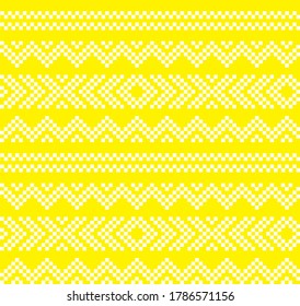 Yellow Christmas fair isle pattern background for fashion textiles, knitwear and graphics