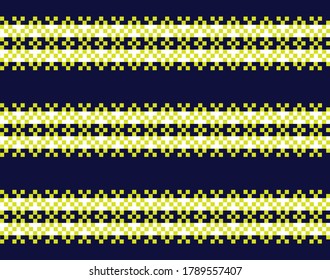 Yellow Christmas fair isle pattern background for fashion textiles, knitwear and graphics