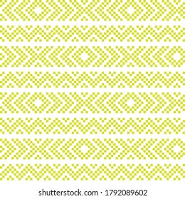 Yellow Christmas fair isle pattern background for fashion textiles, knitwear and graphics
