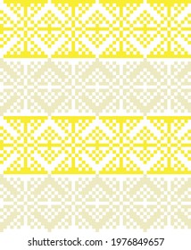 Yellow Christmas fair isle pattern background for fashion textiles, knitwear and graphics