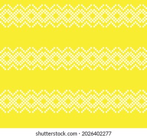 Yellow Christmas fair isle pattern background for fashion textiles, knitwear and graphics