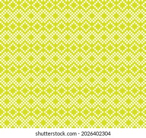 Yellow Christmas fair isle pattern background for fashion textiles, knitwear and graphics