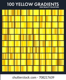 Yellow chrome gradient set,pattern,template.Sun,fruits colors for design,collection of high quality gradients.Metallic texture,shiny metal background.Suitable for text ,mockup,banner, ribbon
