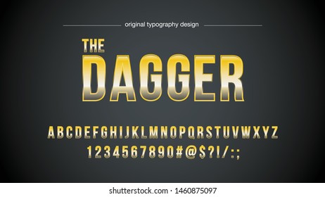 Yellow Chrome Steel Sports Artistic Font Typography