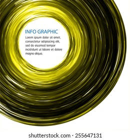 Yellow Circle Abstract Technology background for computer graphic website internet and business. text box. label. Brochure. Roll. card. white background.