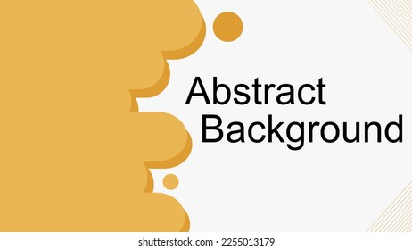 Yellow circle abstract with white background, circle and line vector, web banner