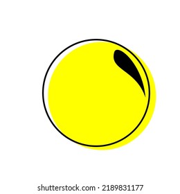 yellow circle artwork with black ring